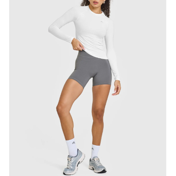 Oner Active White Go To Seamless Fitted Long Sleeve Top Size S - Picture 9 of 9